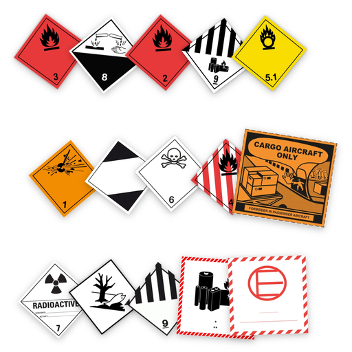 Dangerous Goods Label Kit | 15 packs × 10 = 150 labels 100x100 mm | Classes 1–9, 9A, Environmental, LQ, EQ, CAO | IATA | ADR | IMDG
