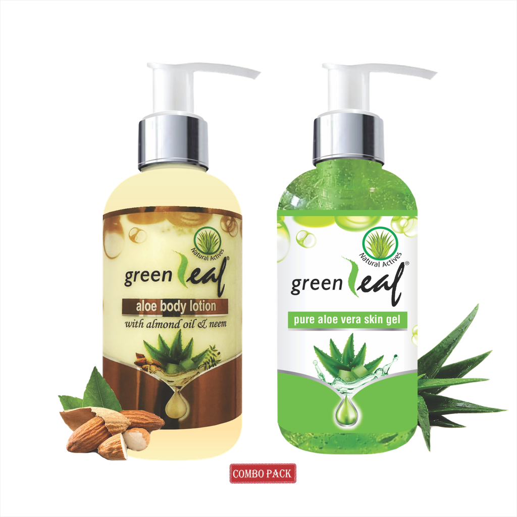 Combo Pack – Greenleaf Aloe Body Lotion & Greenleaf Aloe Vera Skin Gel (400 g)