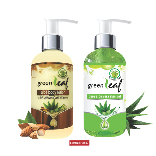 Combo Pack – Greenleaf Aloe Body Lotion & Greenleaf Aloe Vera Skin Gel (400 g)