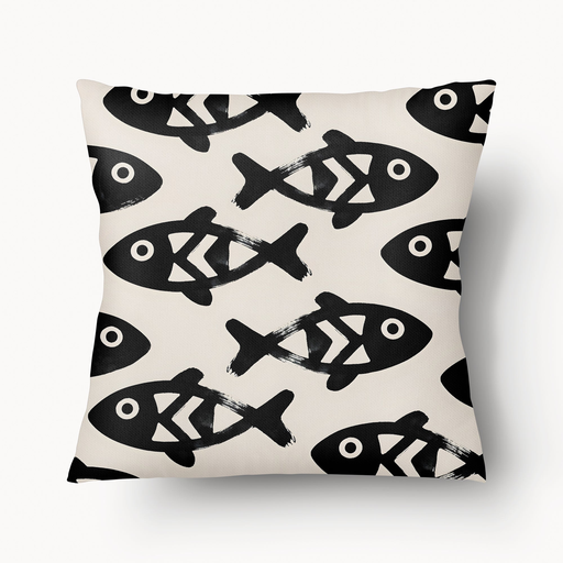 Coussin Carbet Écru Caban' x MZelle Design - Double face, texture lin - 55 x 55 cm