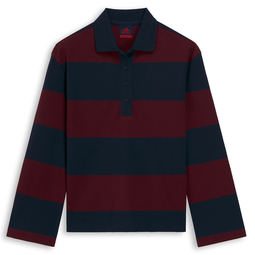 MATHILDE - Polo Shirts - Polo - Woman - Blue Iris-Red Dahlia