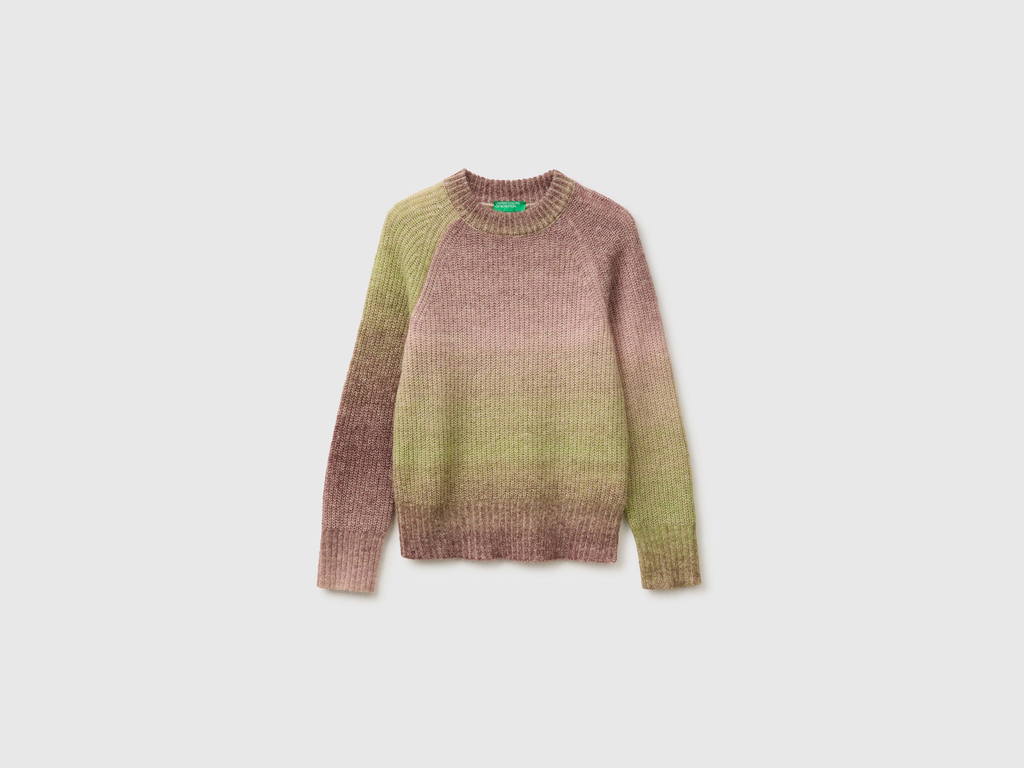 Maglia multicolor in misto lana e alpaca