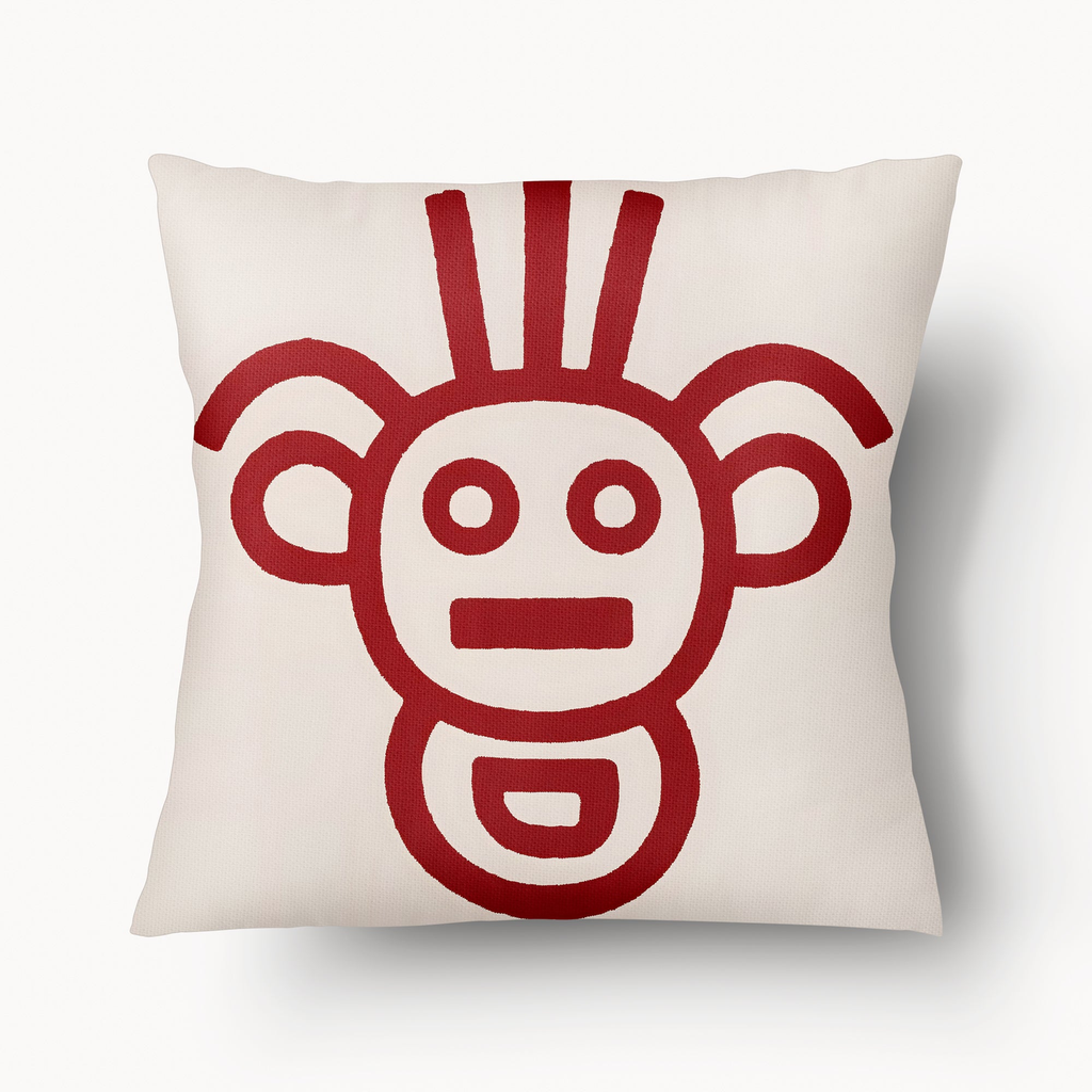 Coussin Naboria Écru Caban' x MZelle Design - Double face, texture lin - 55 x 55 cm