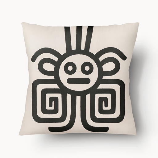 Coussin Igneris Écru Caban' x MZelle Design - Double face, texture lin - 55 x 55 cm